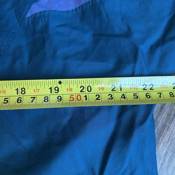 Vintage Asics 90s/80s Womens Reflective Teal Windbreaker Jacket Medium M Mint! - Picture 7 of 9